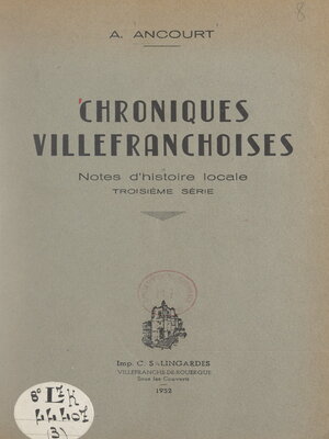 cover image of Chroniques villefranchoises